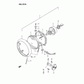 Схема вузла: Фара (Model r) для Suzuki LS650 Savage