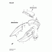 Схема вузла: Бічна кришка (An650al0) для Suzuki AN650 Burgman (EU analogue of SkyWave)