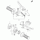 Схема вузла: Ручки керма для Suzuki RM125