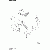 Схема вузла: Вихлопна система Suzuki LS650 Boulevard S40