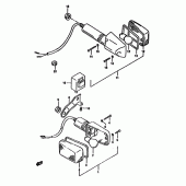 Схема вузла: Поворотники (Model r) для Suzuki DR650 DR650R