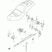 Схема вузла: Замок сидіння (Model x/y) для Suzuki AN400 Burgman (EU analogue of SkyWave)