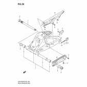 Схема вузла: Задній важіль підвіски Suzuki GSX-R600