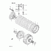 Схема узла: Сцепление для Suzuki RM125