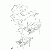Схема вузла: Передній нижній обтічник (Model w) для Suzuki GSX-R600