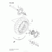 Схема узла: Заднее колесо (Gsx-R1000Zl3 E28) для Suzuki GSX-R1000