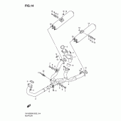 Схема вузла: Вихлопна система для Suzuki SV1000