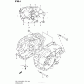 Схема вузла: Картер двигуна для Suzuki DR-Z125 DR-Z125L