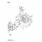 Схема узла: Передняя головка цилиндра & Прокладка головки & Свеча зажигания для Suzuki DL1000 V-Strom