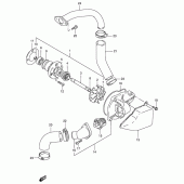 Схема вузла: Водяний насос Suzuki VS600 Intruder 600