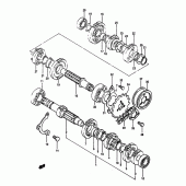 Схема вузла: Трансмісія для Suzuki DR650 DR650S