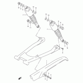 Схема вузла: Кожух ланцюгової передачі для Suzuki TU250