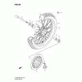 Схема узла: Переднее колесо для Suzuki TU250