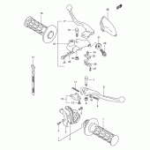 Схема вузла: Ручки керма для Suzuki DF125