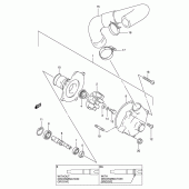 Схема вузла: Водяний насос Suzuki GSX-R1100