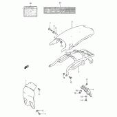 Схема вузла: Заднє крило для Suzuki TS125