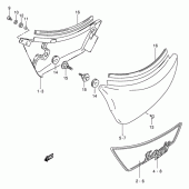 Схема вузла: Бічні панелі (Model n/p/r) для Suzuki VS800 Intruder 800