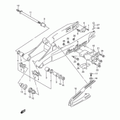 Схема вузла: Задній важіль підвіски (Model k/l) для Suzuki RMX250