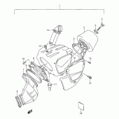 Схема узла: Воздушный фильтр для Suzuki TS125