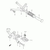 Схема узла: Подножки для Suzuki DR250