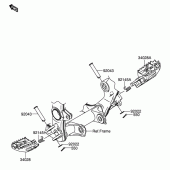 Схема вузла: Підніжки для Suzuki RM-Z250