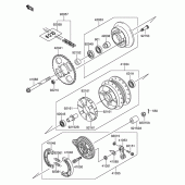Схема узла: Ступица заднего колеса (Dr-z110 k3/k4) для Suzuki DR-Z110