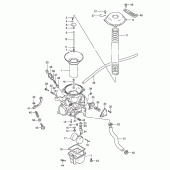 Схема вузла: Карбюратор (Rear)(model n/p/r) для Suzuki VS800 Intruder 800