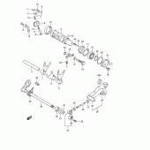 Схема узла: Копирный вал & Вилки & Вал переключения для Suzuki GSF600 Bandit S
