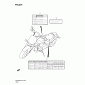 Схема вузла: Інформаційні наклейки (Vzr1800l2 e24) для Suzuki VZR1800 Intruder M1800R/ Boulevard M109R