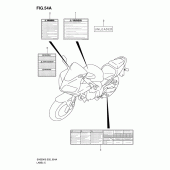 Схема вузла: Інформаційні наклейки (Model k7) для Suzuki SV650