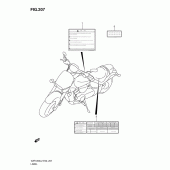 Схема вузла: Інформаційні наклейки (Vzr1800zl2 e51) для Suzuki VZR1800 Intruder M1800R/ Boulevard M109R