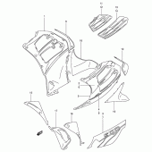Схема вузла: Передній нижній обтічник (Model w) для Suzuki RF900
