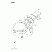 Схема вузла: Сидіння (Vl800zk3/zk4/zk5) для Suzuki VL800 Intruder Volusia