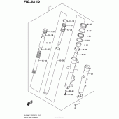 Схема вузла: Вилка передньої осі (Dl650Xal7 E03) для Suzuki DL650 V-Strom