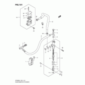 Схема вузла: Задній гальмівний циліндр (Sfv650l1 e21) для Suzuki SFV650 Gladius