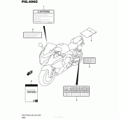 Схема вузла: Інформаційні наклейки (Gsx-R1000L6 E33) для Suzuki GSX-R1000