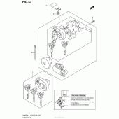 Схема вузла: Lock Set (An650Zl4 E28) для Suzuki AN650 Burgman (EU analogue of SkyWave)