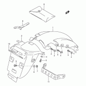 Схема вузла: Заднє крило Suzuki GSX250 Across