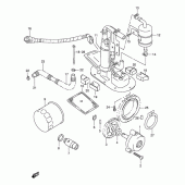Схема вузла: Масляний насос & Паливний насос Suzuki TL1000