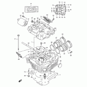 Схема вузла: Головка циліндра для Suzuki DR800