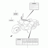 Схема вузла: Інформаційні наклейки (Model k3/k4/k5) для Suzuki VL800 Intruder Volusia