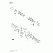 Схема узла: Подножки для Suzuki GZ250 Marauder