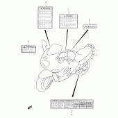 Схема узла: Наклейки для Suzuki GSX750 Katana