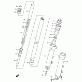 Схема вузла: Передня вилка для Suzuki GSX750 Katana