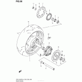 Схема узла: Заднее колесо (Gsx1300Ral4 E03) для Suzuki GSX1300 Hayabusa