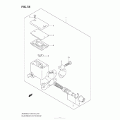 Схема вузла: Задній гальмівний циліндр для Suzuki AN400 Burgman (EU analogue of SkyWave)
