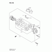 Схема узла: Передний тормозной суппорт (Gsf650sal2 e21) для Suzuki GSF650 Bandit