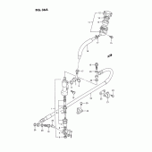 Схема узла: Задний тормозной цилиндр (Model p/r/s) для Suzuki RM125