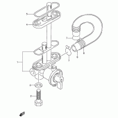 Схема вузла: Паливний кран Suzuki DR650 DR650RSE