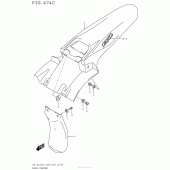 Схема вузла: Rear Fender (Dr-Z125Ll5 E28) для Suzuki DR-Z125 DR-Z125